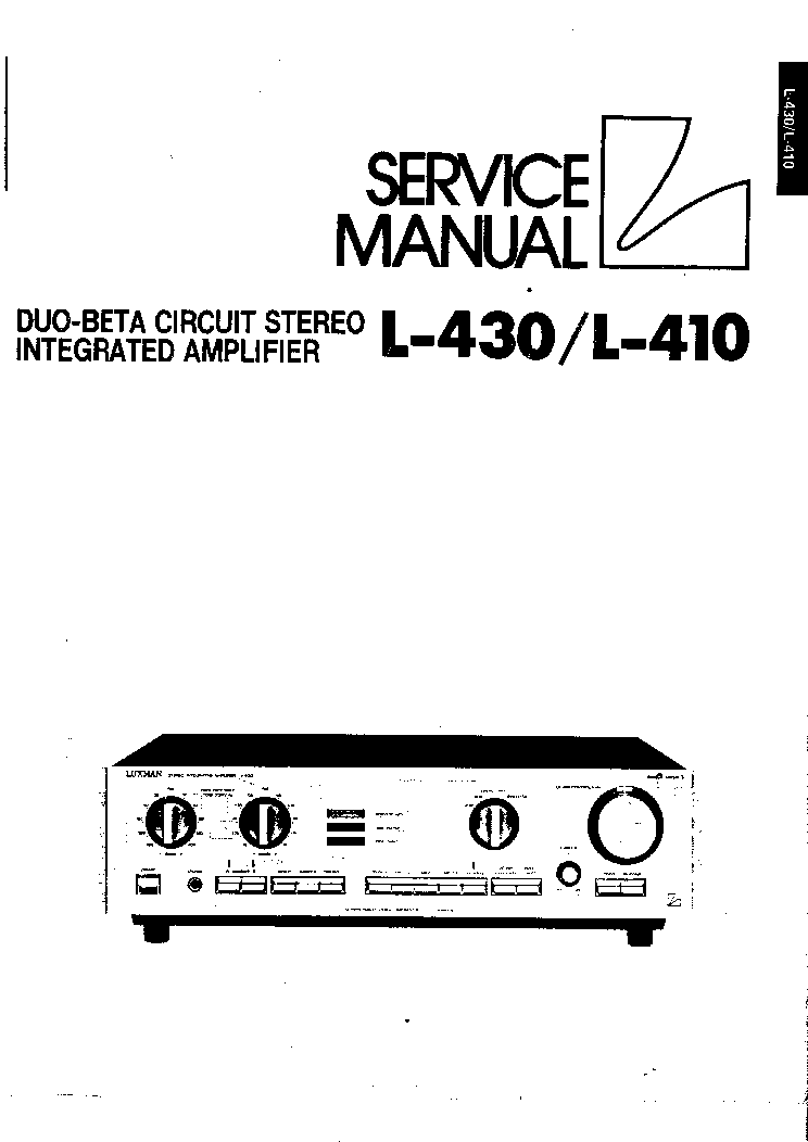 LUXMAN L-410 430 SM 1 Service Manual download, schematics, eeprom 