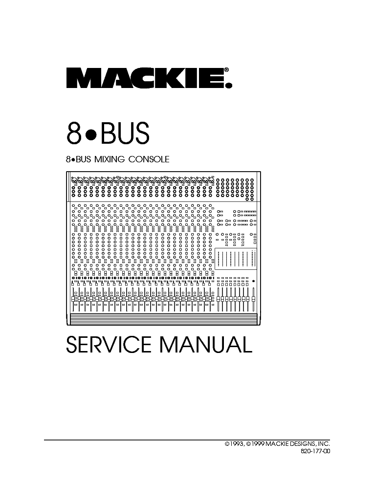 MACKIE 24-CHANNEL 8-BUS CONSOLE Service Manual schematics, eeprom, repair info for electronics experts