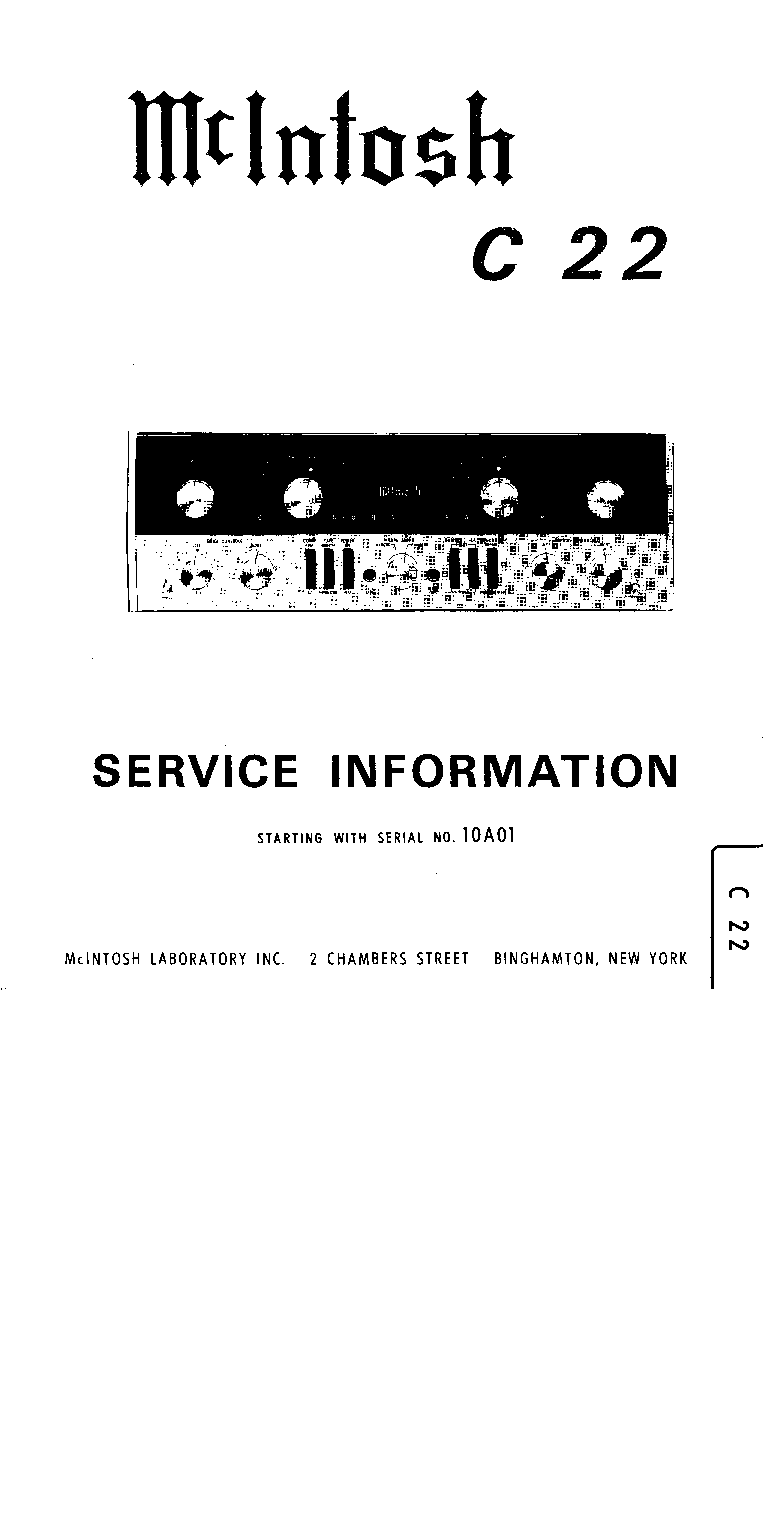 Mcintosh C22 Service Manual Download Schematics Eeprom