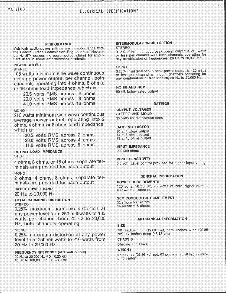 mcintosh mc 250 service manual mcintosh mc 250 service manual
