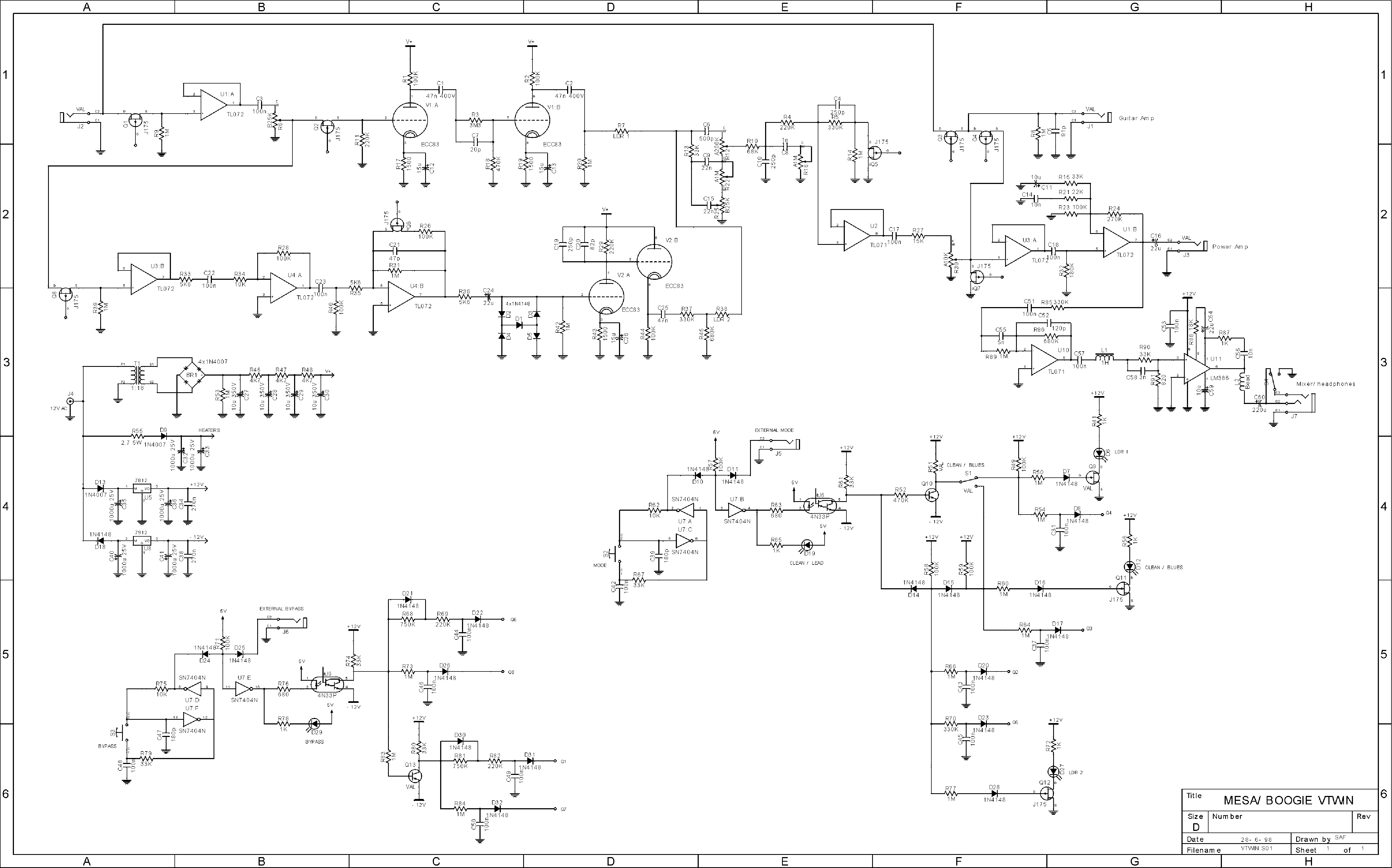 Mesa mark 1 схема