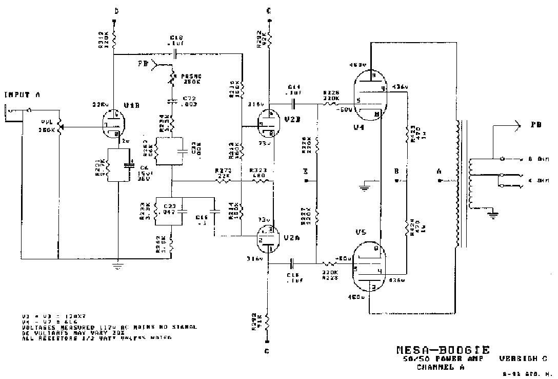 Mesa boogie rectifier схема