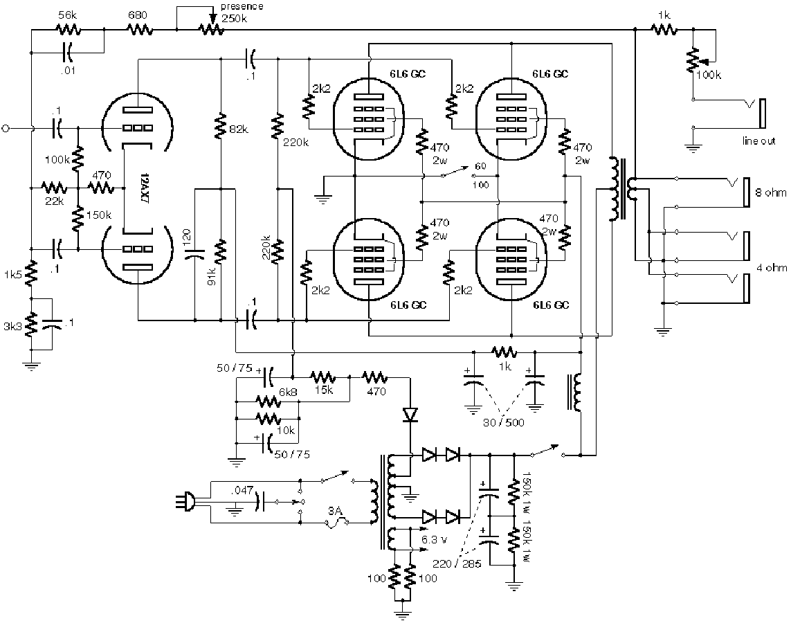 MESA BOOGIE MARK V SCHEMATIC Service Manual free download, schematics ...