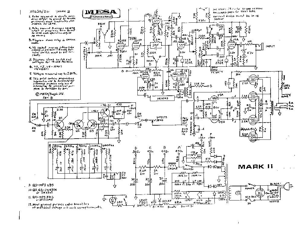 Mesa Boogie Mark Iii Schematic