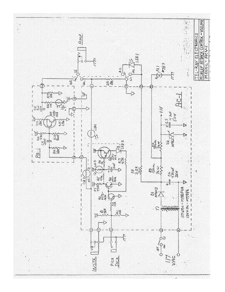 MORLEY ATTACK CONTROL VOLUME ACV CIRCUIT DIAGRAM SCH Service Manual