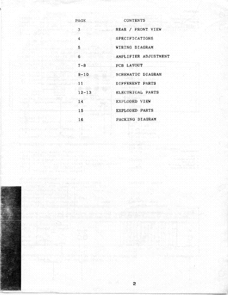 NAD 2001 SM service manual (2nd page)