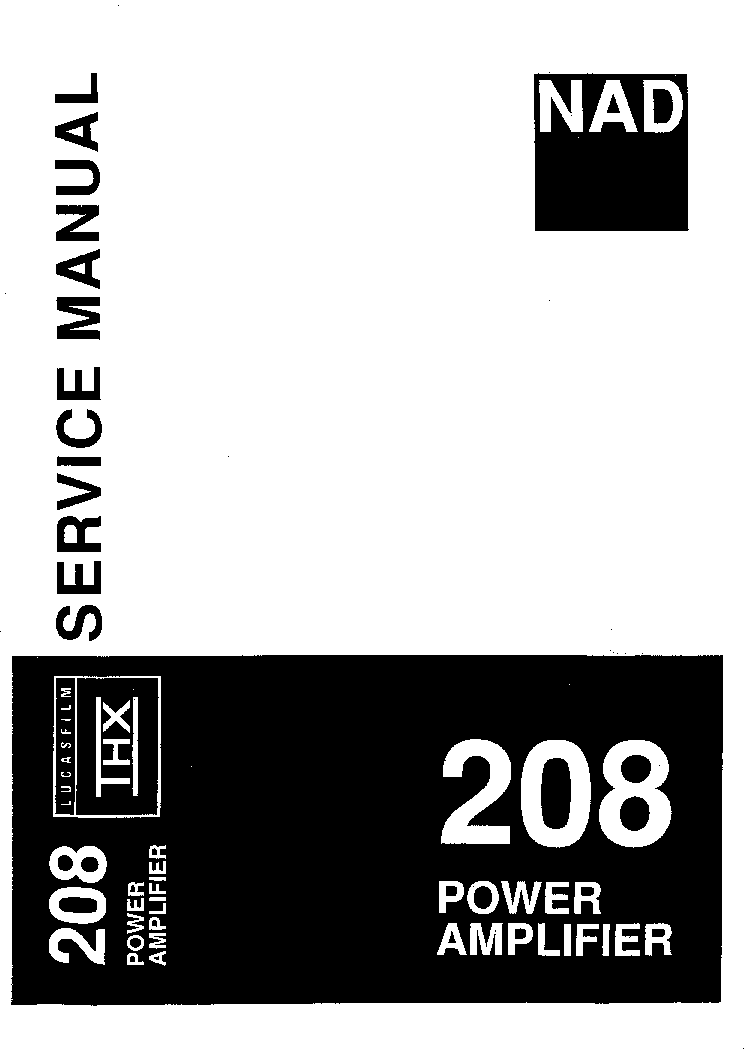 NAD 208 SM2 service manual (1st page)