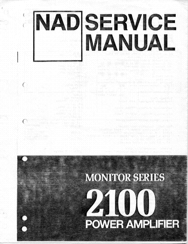 NAD 2100 POWER AMPLIFIER service manual (1st page)