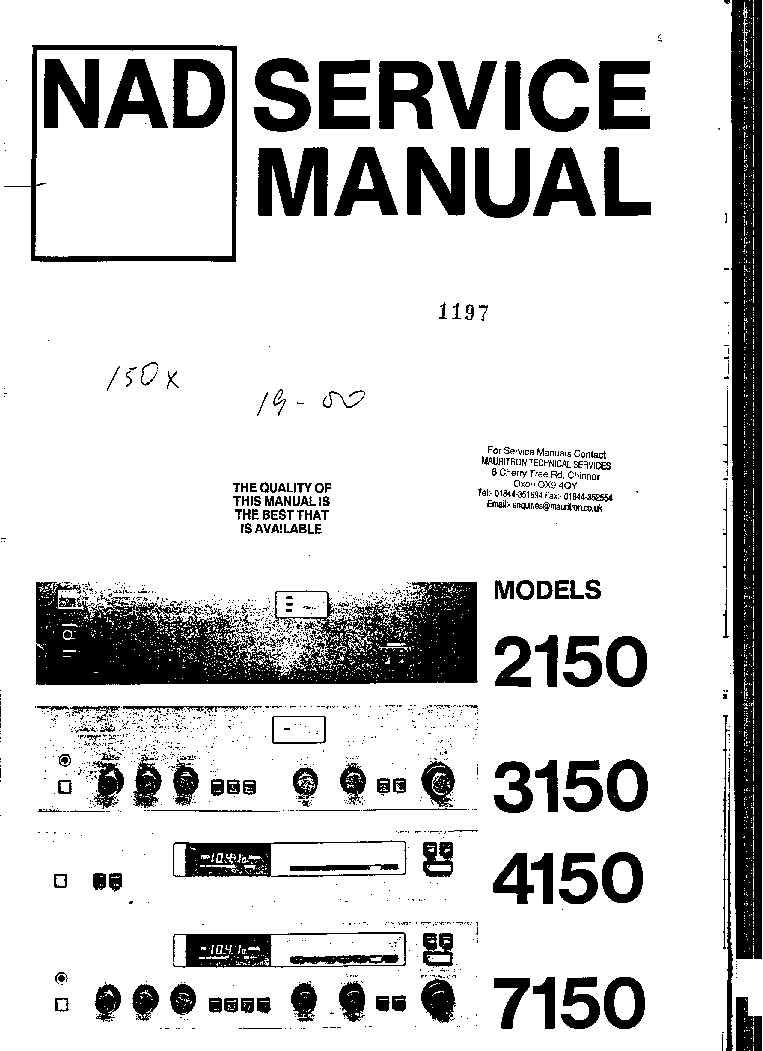 NAD 2150 3150 4150 7150 SM service manual (1st page)