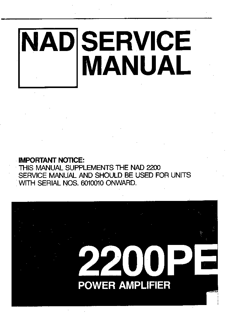 NAD 2200PE SM service manual (1st page)