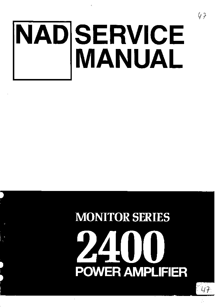 NAD 2400 SM 1 service manual (1st page)