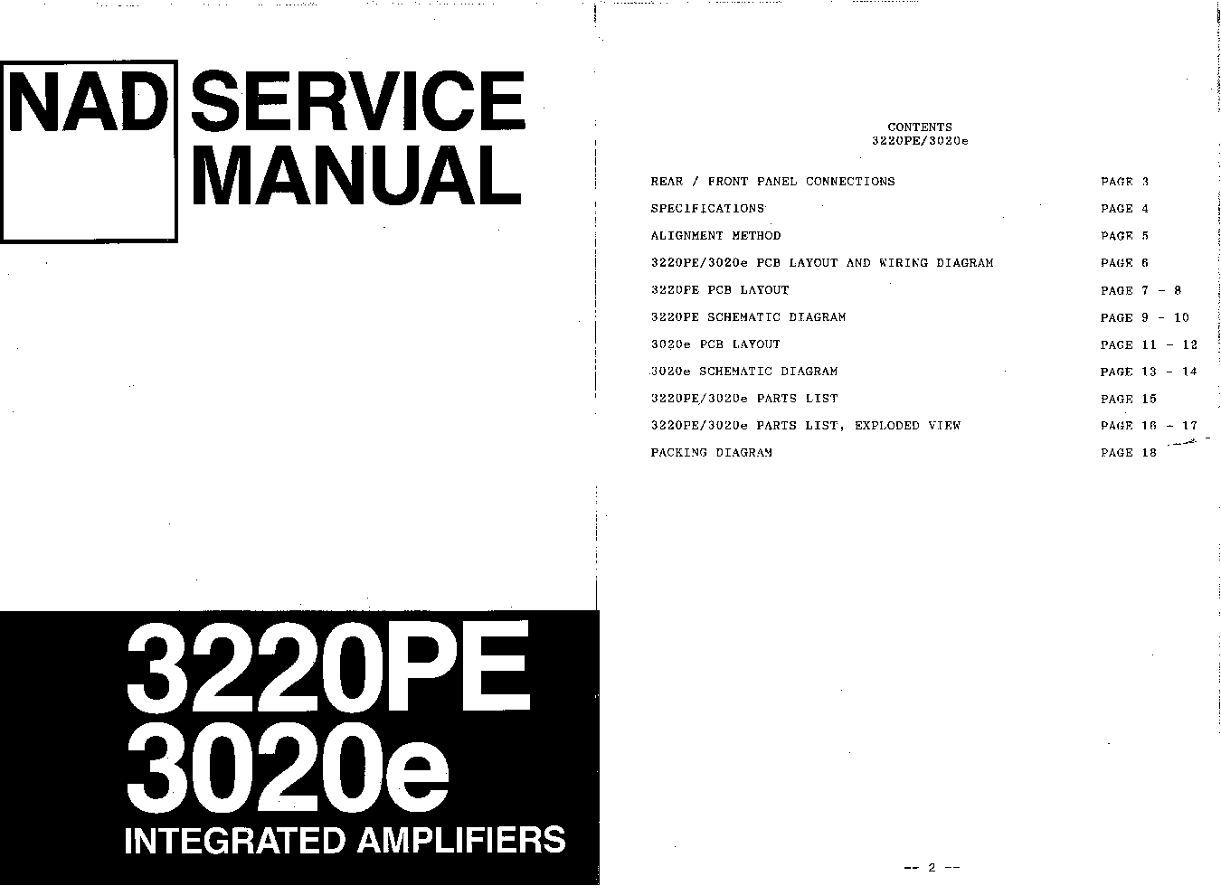 NAD 3020E 3220PE SM-2 service manual (1st page)