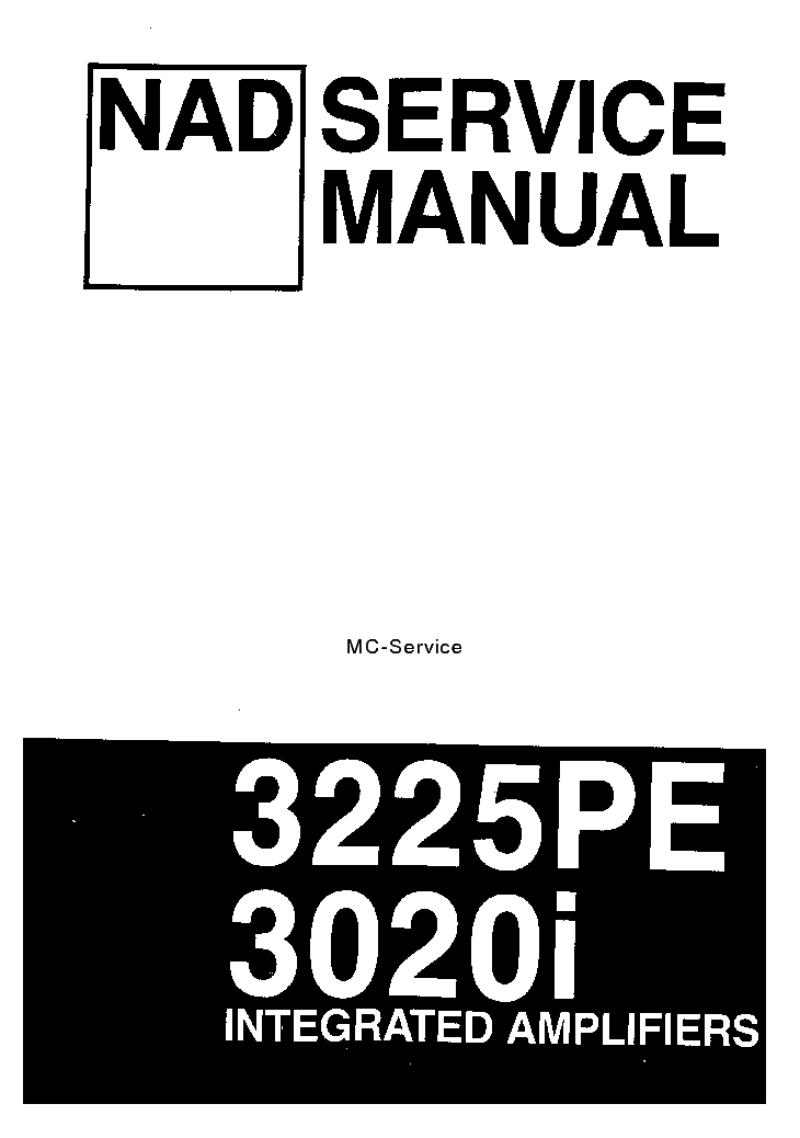 NAD 3020I 3225PE SM service manual (1st page)