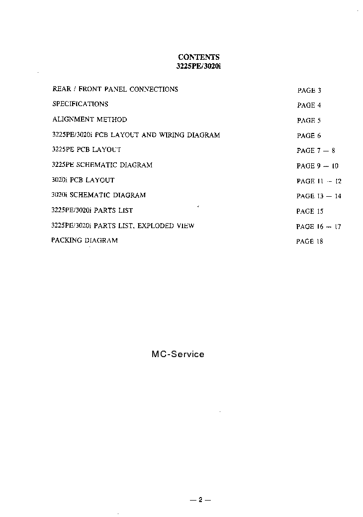 NAD 3020I 3225PE SM service manual (2nd page)