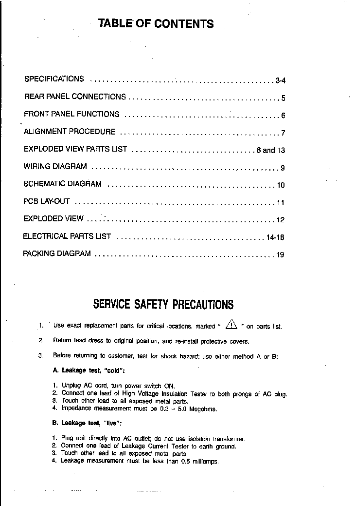 NAD 304 service manual (2nd page)