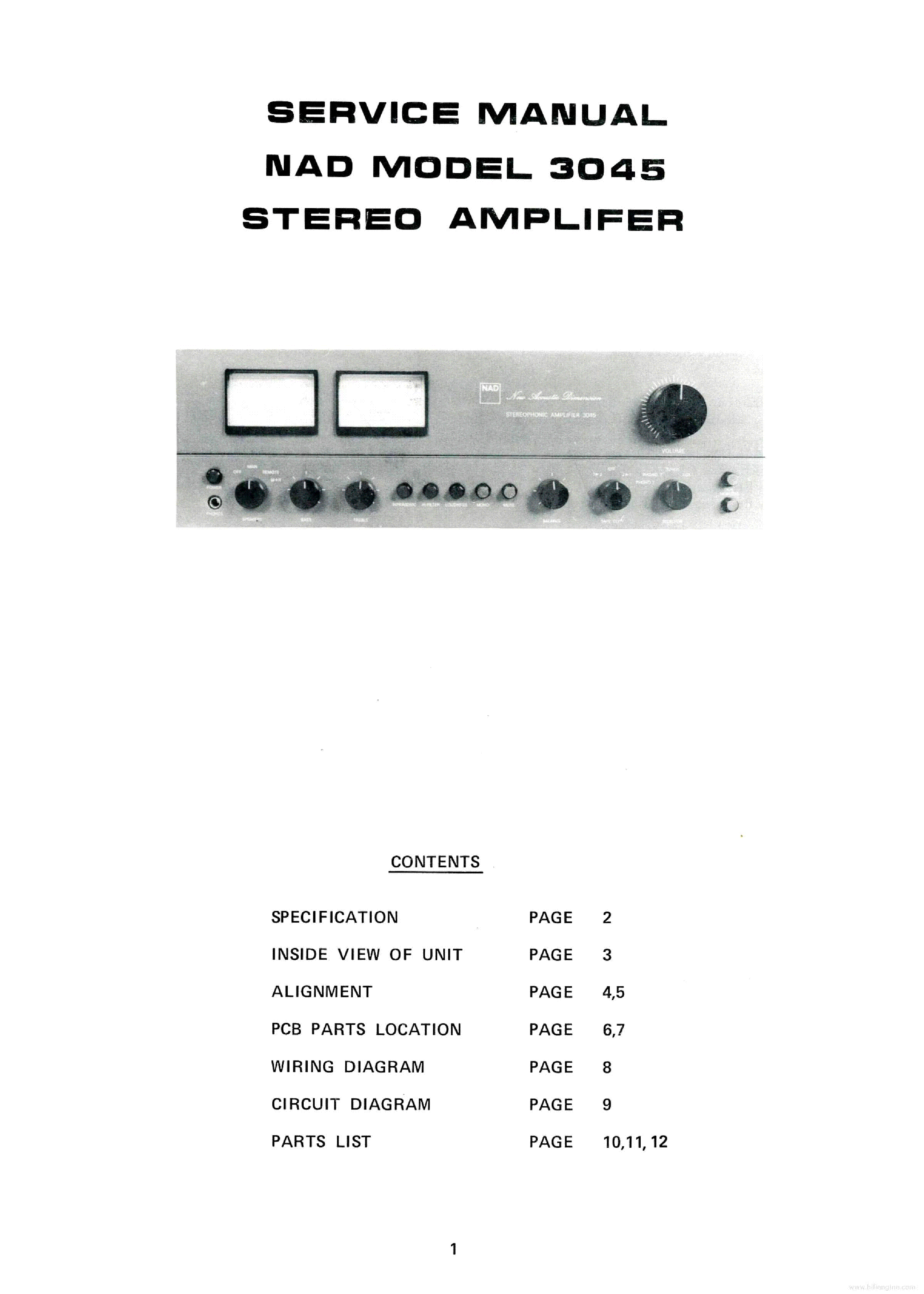 NAD 3045 SM service manual (1st page)