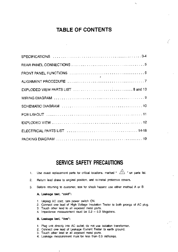 NAD 304 SM 1 service manual (2nd page)