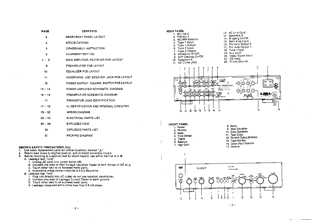 NAD 306 SM service manual (2nd page)
