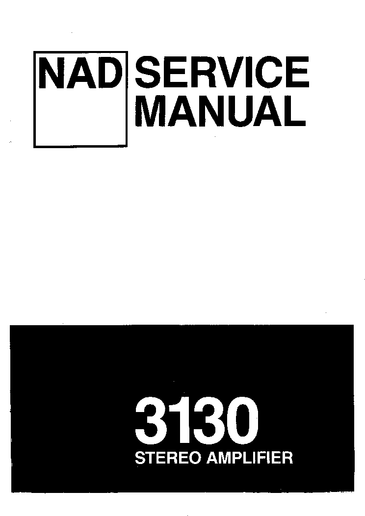 NAD 3130 SM 1 service manual (1st page)