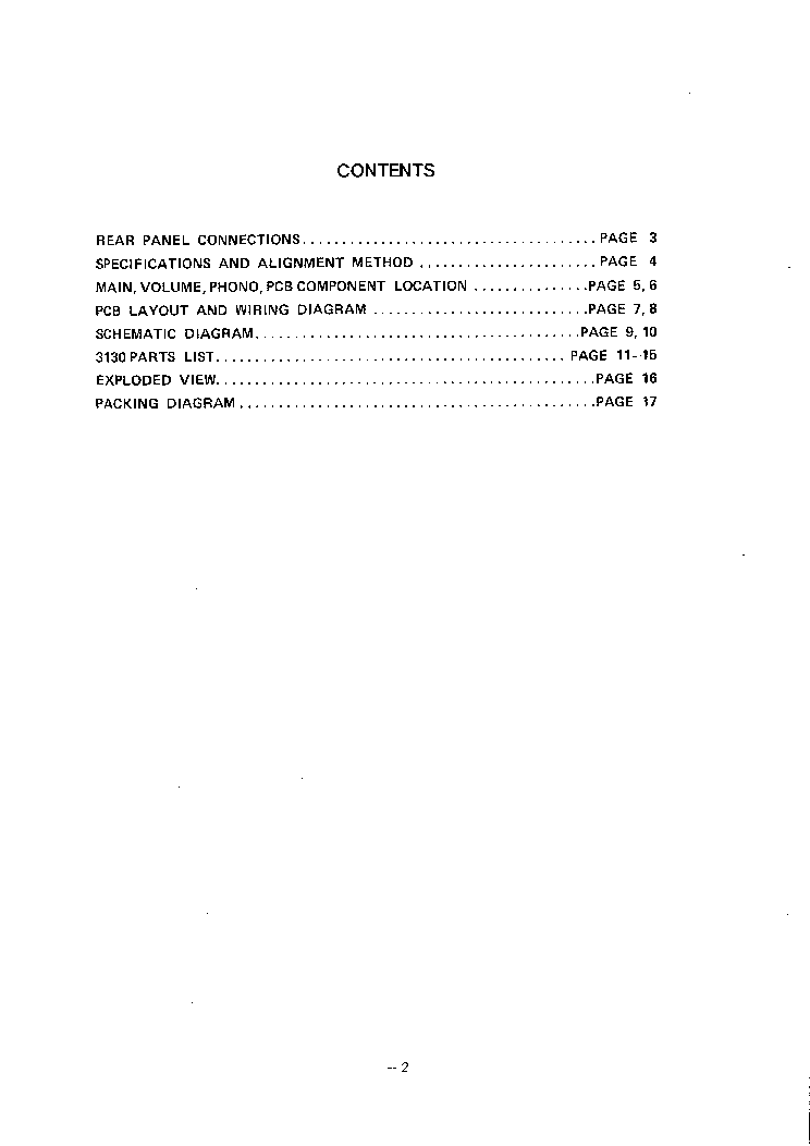 NAD 3130 SM 1 service manual (2nd page)