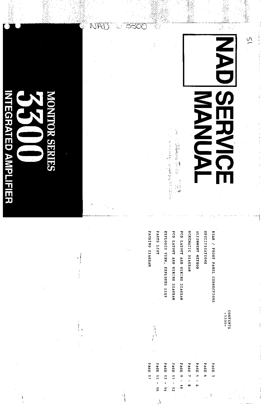 NAD 3300 service manual (1st page)