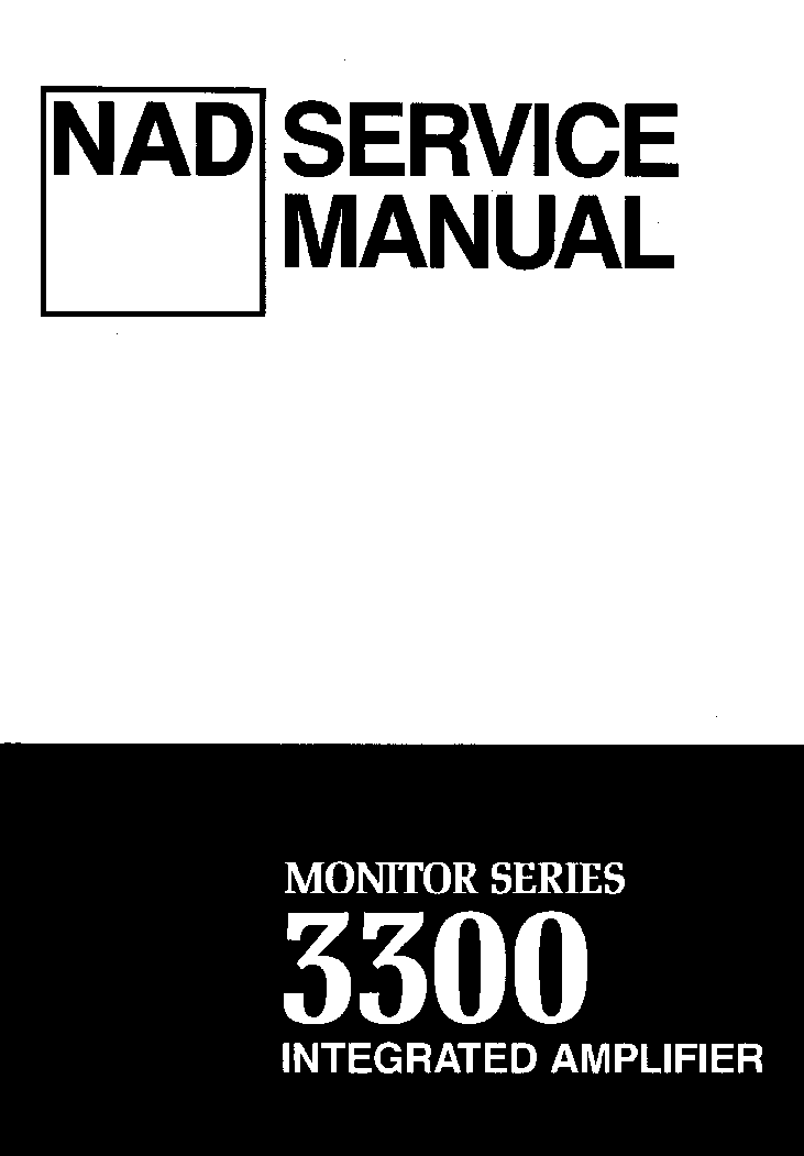 NAD 3300 AMPLIFIER service manual (1st page)