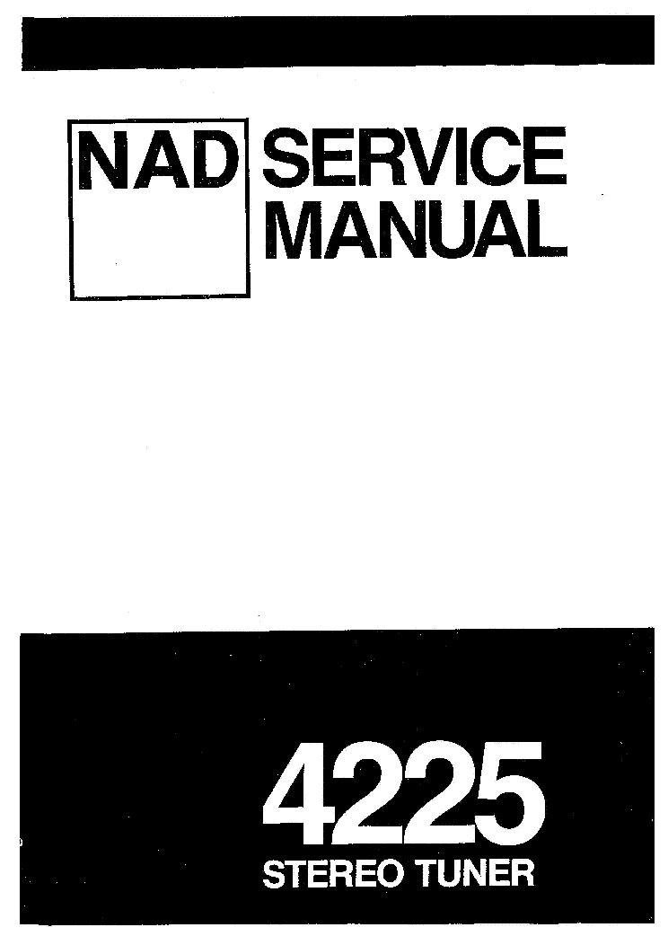 NAD 4225 service manual (1st page)