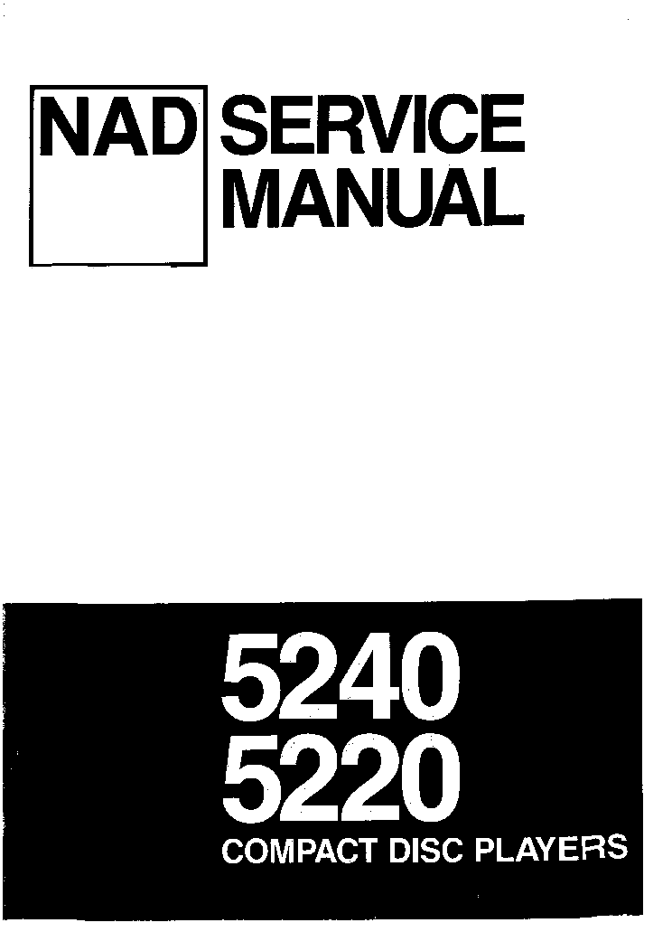 NAD 5220 5240 SM service manual (1st page)