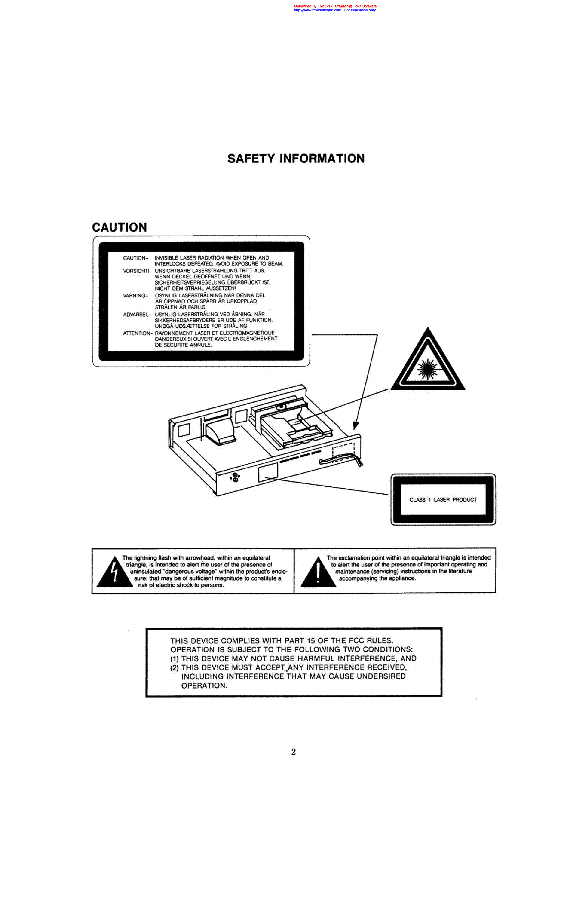 NAD 5420 5425 SM service manual (2nd page)