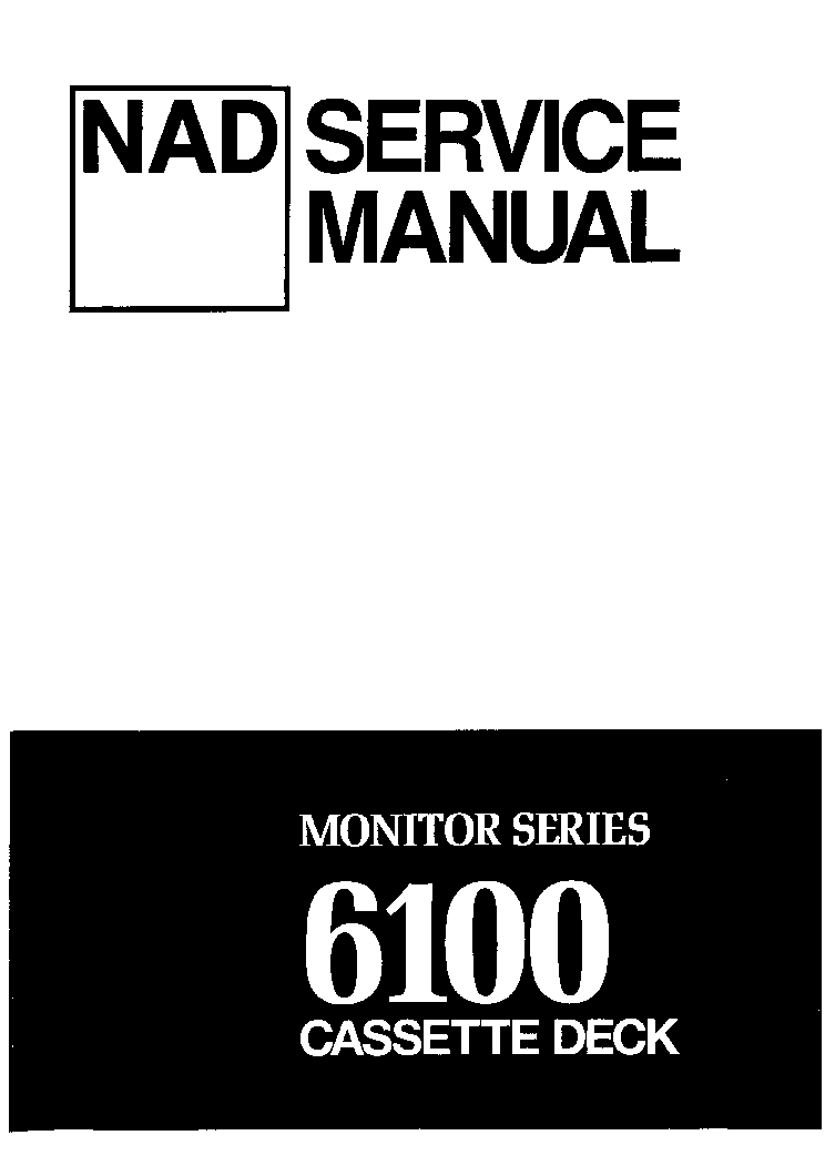 NAD 6100 service manual (1st page)