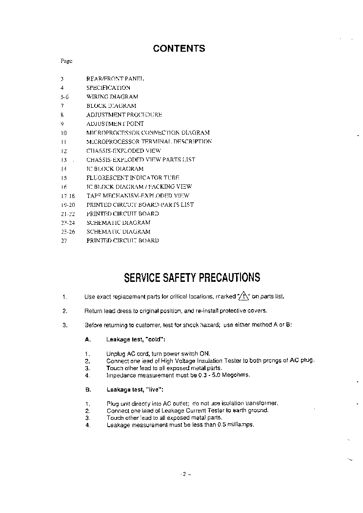 NAD 613 service manual (2nd page)
