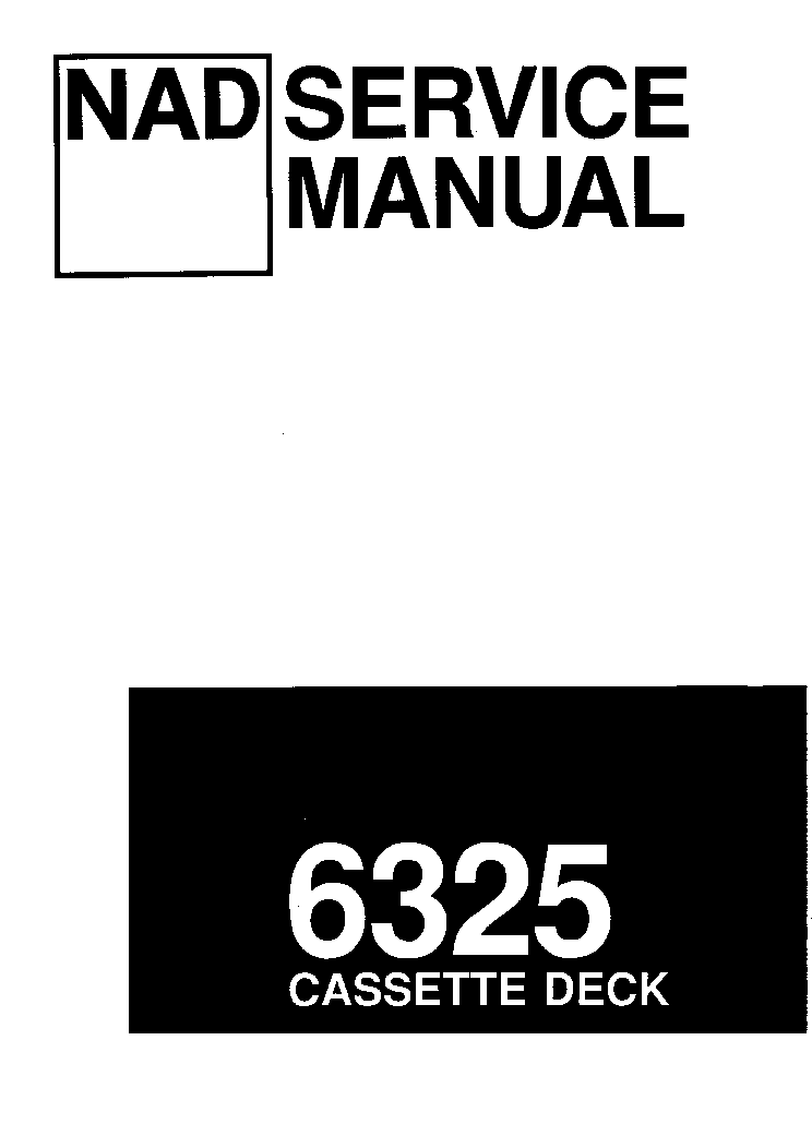 NAD 6325 SM service manual (1st page)
