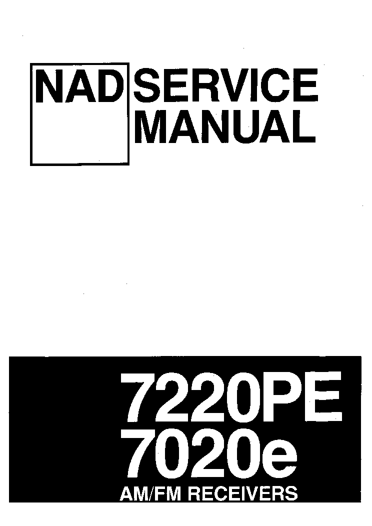 NAD 7020E 7220PE service manual (1st page)