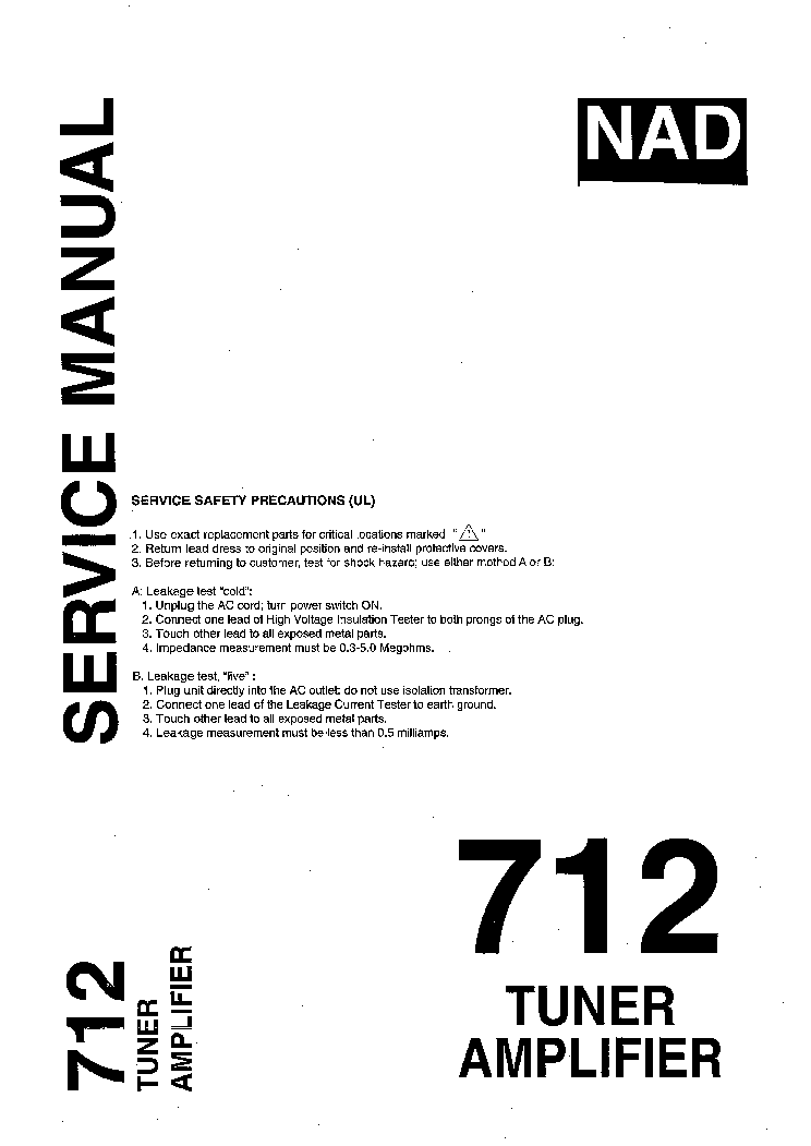 NAD 712 SM service manual (1st page)