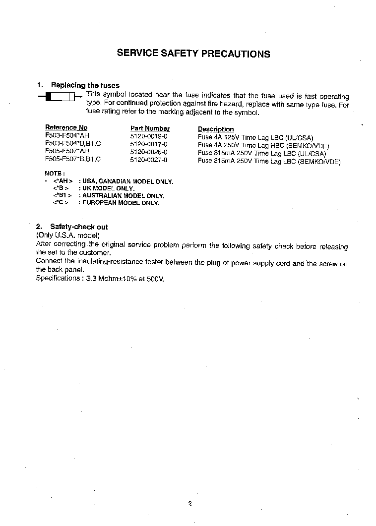 NAD 712 SM service manual (2nd page)