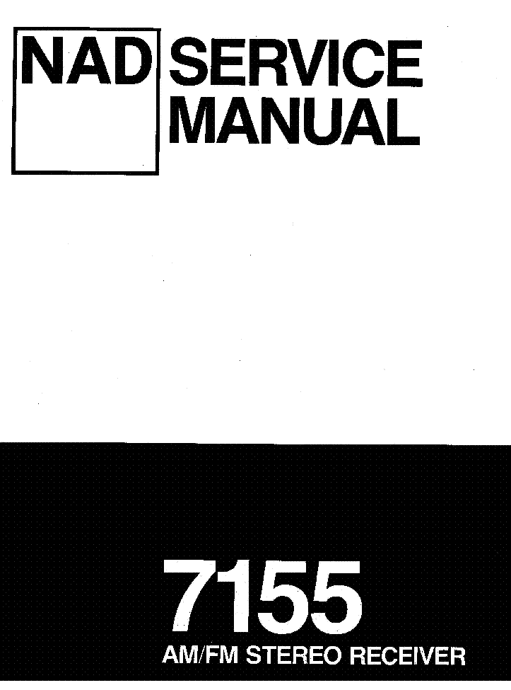 NAD 7155 RECEIVER service manual (1st page)