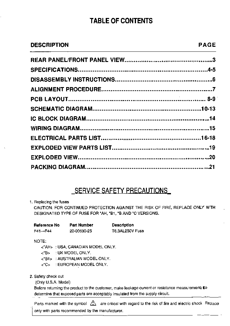 NAD C-320 SM service manual (2nd page)