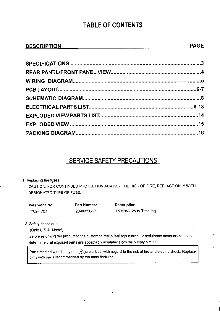 NAD C160 PRE-AMPLIFIER service manual (2nd page)