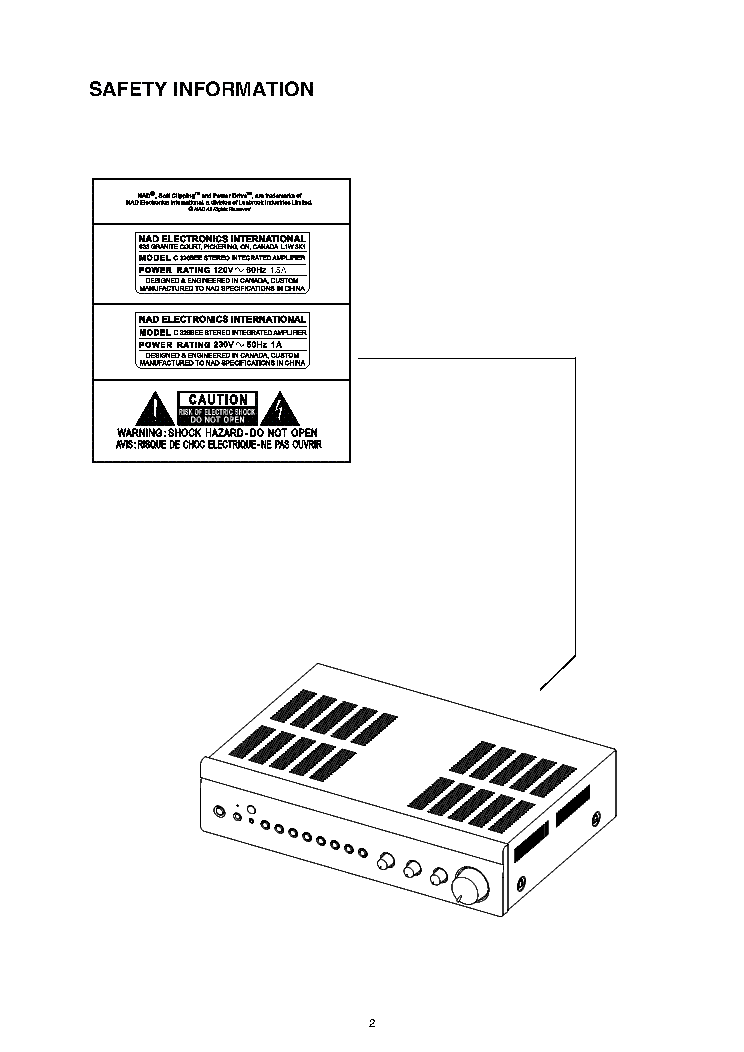 NAD C326BEE service manual (2nd page)