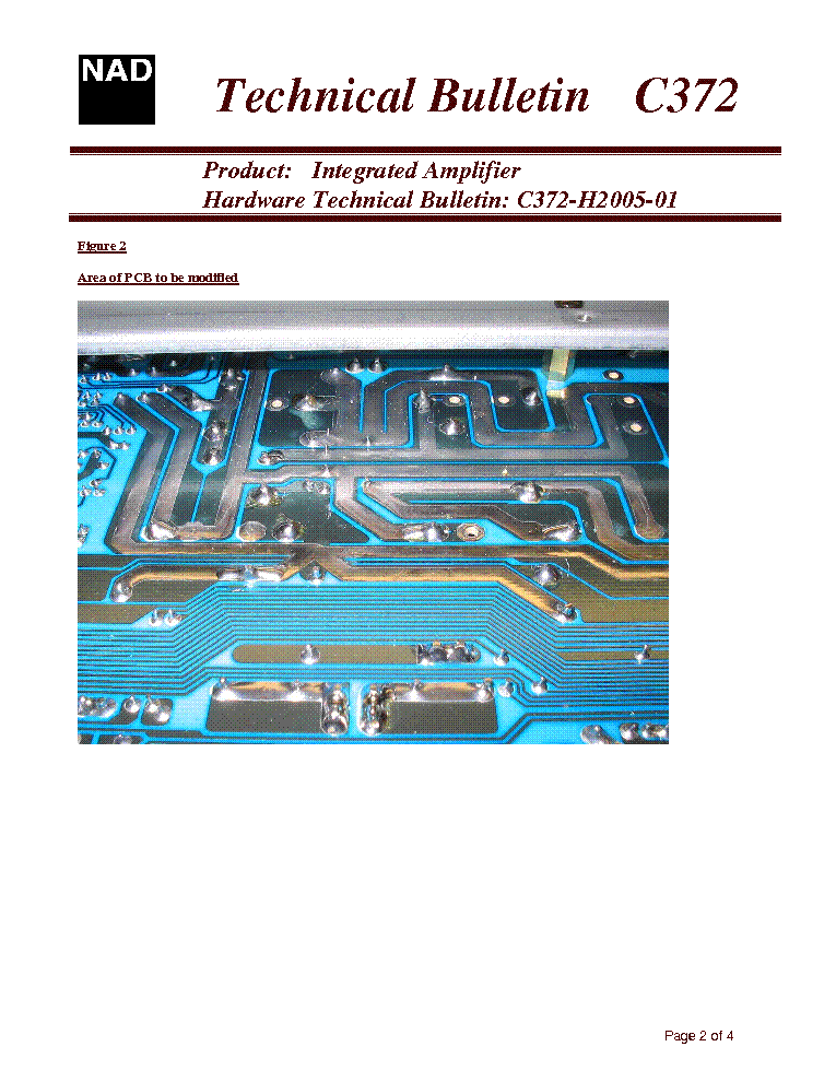 NAD C372 TECH BULLETIN service manual (2nd page)