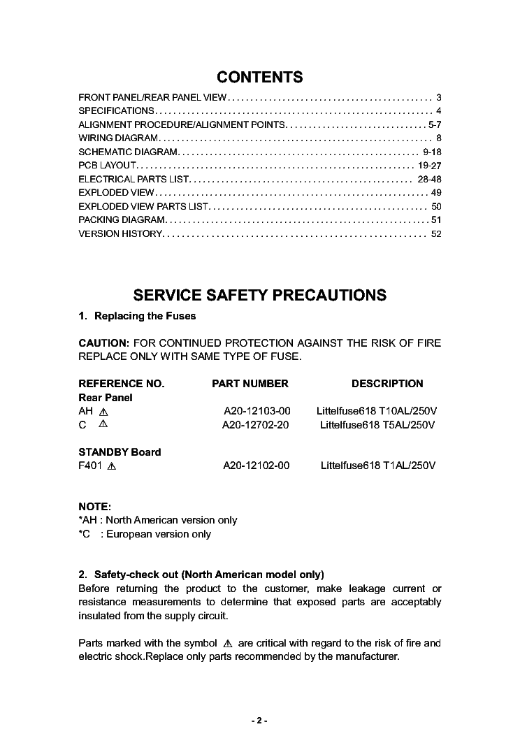 NAD C375BEE service manual (2nd page)