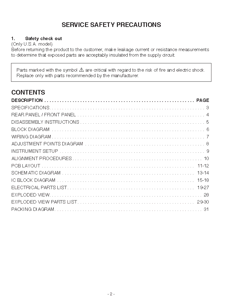 NAD C425 TUNER service manual (2nd page)
