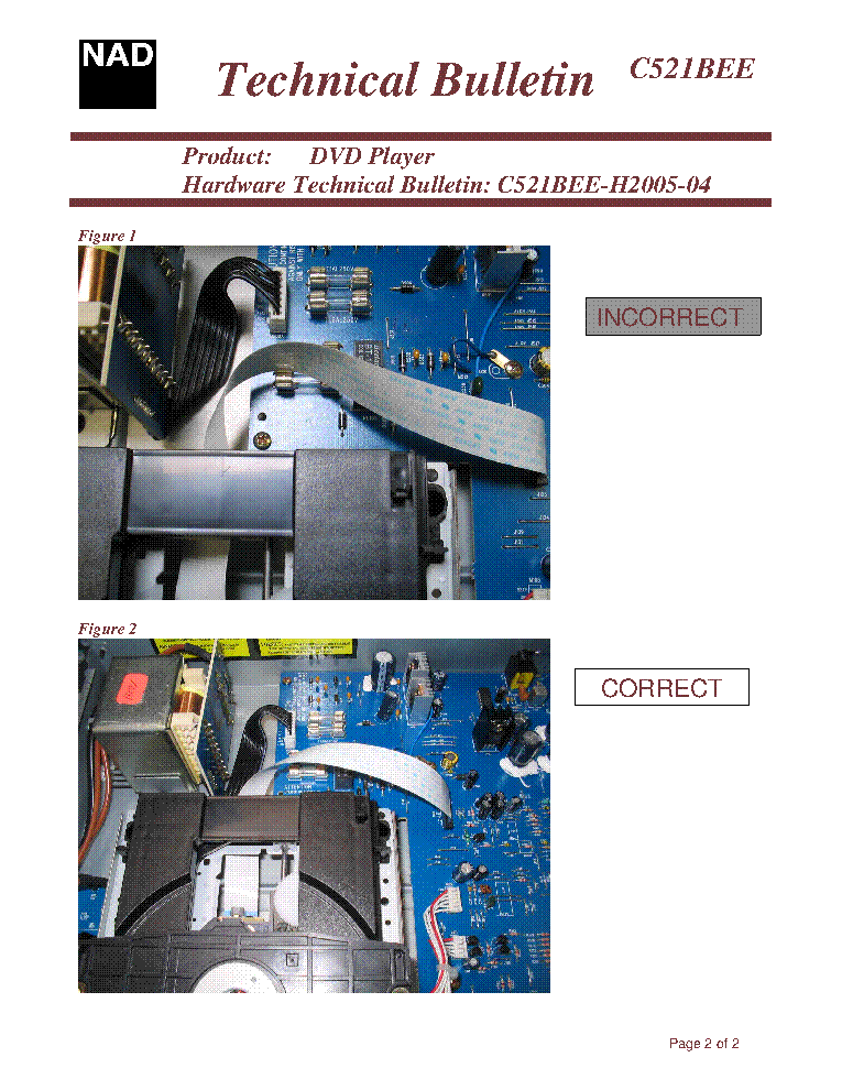 NAD C521BEE H2005-04 BULLETIN service manual (2nd page)
