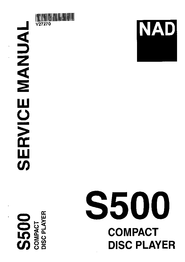 NAD S500 FULL SERVICE MANUAL service manual (1st page)