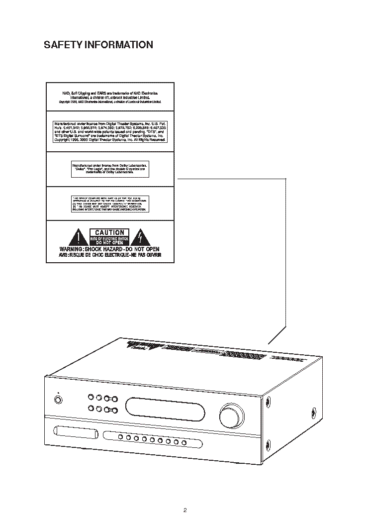 NAD T744 SM service manual (2nd page)