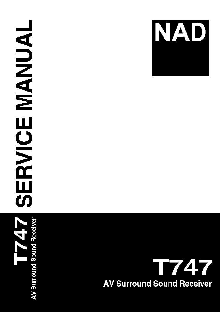 NAD T747 SM service manual (1st page)
