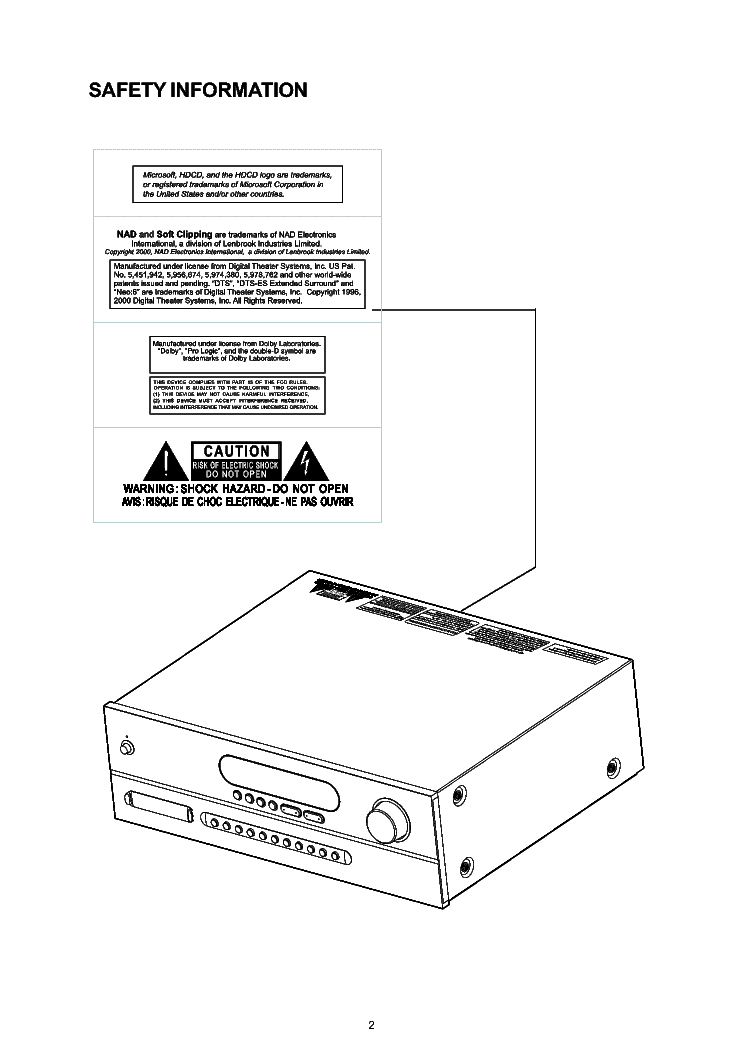 NAD T762 SM 2 service manual (2nd page)