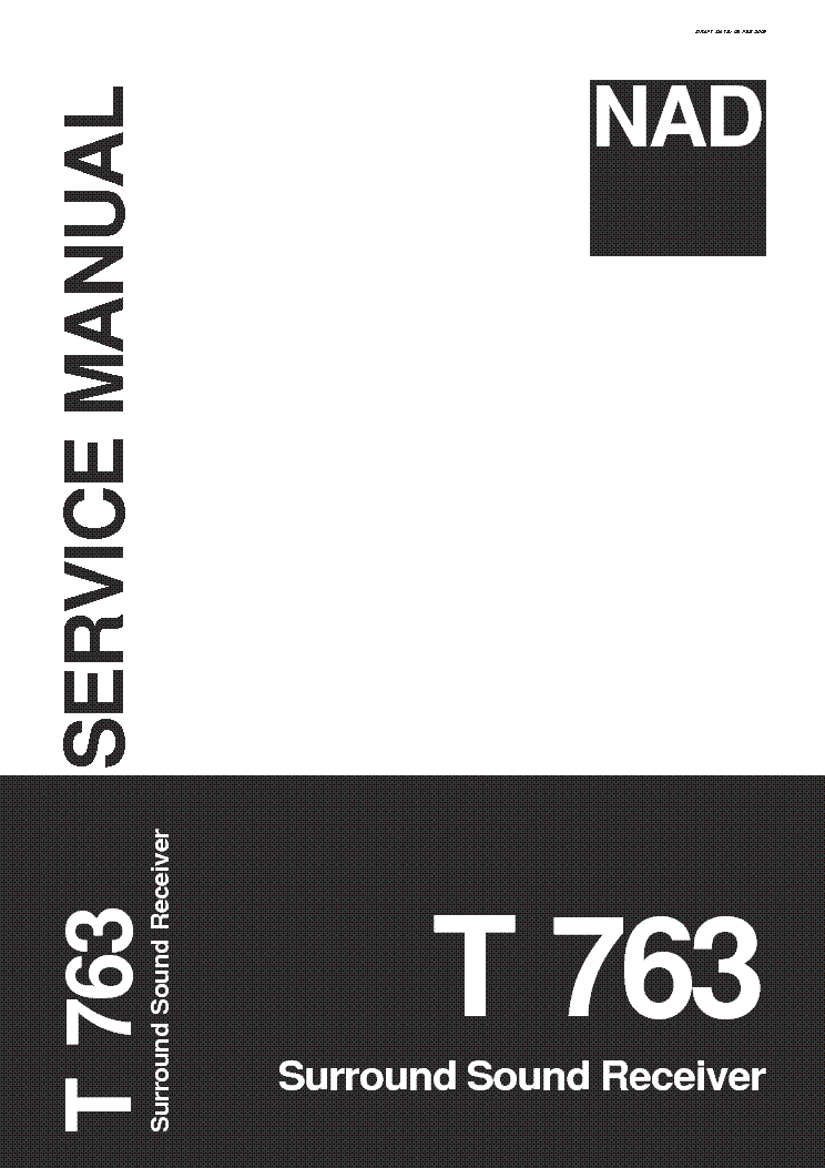 NAD T763 SM 1 service manual (1st page)