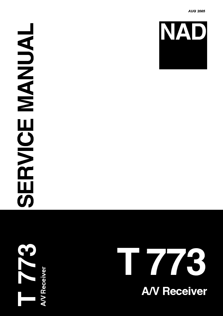NAD T773 SM 3 service manual (1st page)