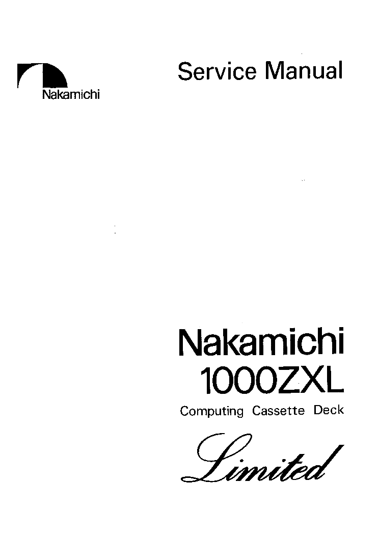 Nakamichi zx9 service manual